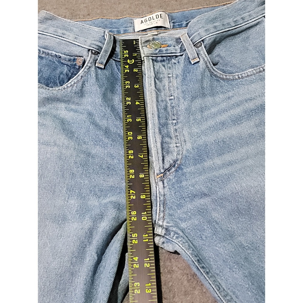 AGOLDE Womens Jeans 28 (29x26)  High Rise Straight Button Fly Cotton USA - Picture 7 of 11